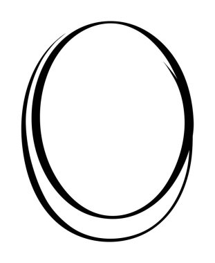 Oval çerçeve. Vektör çizim simgesi