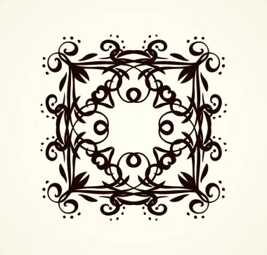 Eski sevimli romantik kitap kurdelesi kıvrımlı fiyonk etiketi beyaz kağıt arka planda izole edilmiş. Freehand siyah mürekkep ana hatlarıyla çizilmiş kıvrımlı köşe çizimi sanatsal kırsal kıvrımlı karalama tarzı.