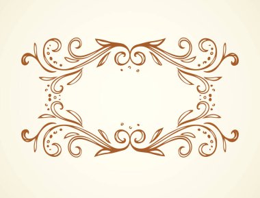 Eski sevimli romantik kitap kurdelesi kıvrımlı fiyonk etiketi beyaz kağıt arka planda izole edilmiş. Freehand siyah mürekkep ana hatlarıyla çizilmiş kıvrımlı köşe çizimi sanatsal kırsal kıvrımlı karalama tarzı.