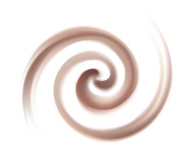 Hafif renk kıvrımlı kıvrımlı kıvrımlı kıvrımlı grafik çizgisi 3d sanat tasarım simgesi. Tatlı nefis ecru volt akışkan, pürüzsüz çikolata sosu yüzeyi parlak süt beyazı alanı