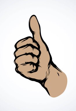 İnsan vücudu beyaz kâğıt üzerinde ilk sağ işaretleme fikrini onaylıyor. Freehand ana hatları siyah mürekkep tamam başarı medya logosu pictogram amblem rozet retro sanat doodle çizgi film vektör biçimi
