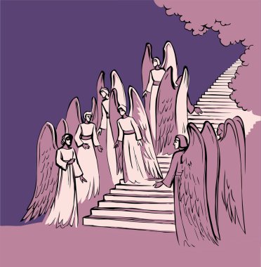 Aziz Seraph meleği efsanevi kahraman kilisenin en büyük umudu. El yapımı güç kutsal eski mucize giysi insan ruhu sineği kalk ayağa kalk inanç efsanesine ulaş dua et eski efsane sanat eskizi