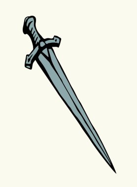 Vektör çizimi. Büyük eski kılıç.