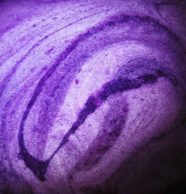 Makro parlak ışık, kalın, ıslak, kalın, sağlıklı hava dairesi, sarmal lekeli içki, yemek konsepti. Eskimiş sanat tasarımı koyu renk sulu yumuşak spa jel sume metin alanı üst görünümü