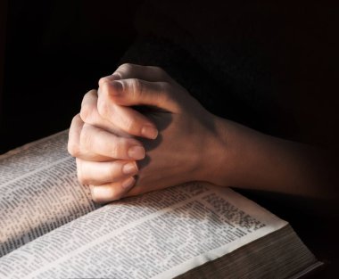 Young israel lady hold palm beg think trust bless love life light Lord Jesus Christ new word. Old retro history teen arab male man guy boy sin soul spirit thank praise peac grace dark night text space