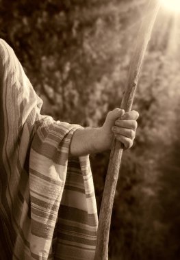 Geçmişe dönük kırsal araçları kapatın. Ortaçağ kırsal sürüsü yetişkin bilge çoban işçi azizi John Baptist 'e adanmıştır. Orta Doğu 'nun kutsal Yahudi cübbesi. Tanrı' ya dua et de İncil 'deki çubuk sembolü kavramı için dua et.