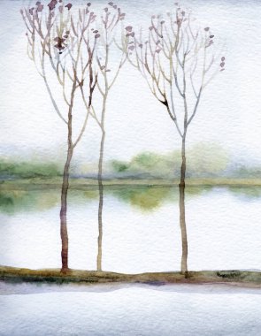 El çizimi parlak boya, bulutlu cennet eskiz kâğıdı arka plan metin alanı. Açık gri renk sakin alacakaranlık tepe bataklık dere tarlası çalı bitkisi duman bulutu okyanus manzarası