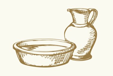 Closeup black pencil hand drawn art sign retro age beauty holy jew girl slave love gospel hot soak wet jug. Female human kid old church male sacred easter serve lord god priest skin concept text space