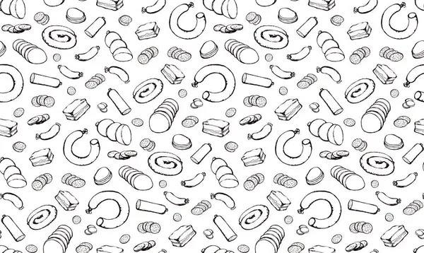 Kuru domuz bacağı kurutulmuş kurutulmuş bbq aperatif beyaz masa arkaplanı. Kırmızı Çizgili el çizilmiş kuzu eti, dana kaburga, sosis, pirzola, pirzola, ekmek kasabı, öğle yemeği menüsü simgesi, logo retro sanat tasarımı.