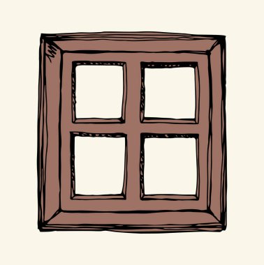 Paslı, küçük, boş, pis, boş çiftlik kulübesi kulübesi kulübesi kulübesi kuşağı. Bak gökyüzü güneşli. Ön hat siyah el çizilmiş yıpranmış pvc panel logo duvar retro doodle sanat tarzı metin alanı