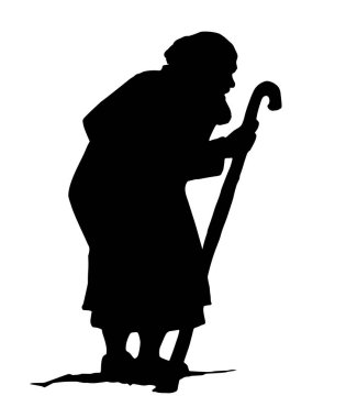 Akıllıca bir düşünce, orta yaşlı yahudi, İsrail 'li öğretmen seyahati beyaz bornoz kamışı görünürde yok. El çizimi siyah retro Müslüman çölü. Tanrı 'ya dua et. İsa' ya iman et.