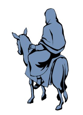 Holy lord god messiah enter jordan desert tourist king city faith saint jew girl Mary child dress cloth white road way scene. Hand drawn retro story art ass entry male boy kid catholic history symbol