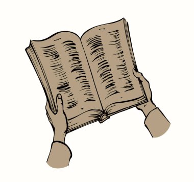 Çocuk çocuk incil inancı veri vaazı konsept logo simgesi simge işareti simge resim mürekkep çizim erkek kalem erkek dua et kutsal günlük basım tarzı müslüman islam ofis beyaz sayfa metni