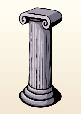 Yaş Doric süslemesi, Roma mermeri seyahat tapınağı dekoru, pilon bloğu oyma, temel podyum ışık duvarı görüntüsü, metin alanı arkaplanı. Siyah mürekkep kalem el çizimi logo konsepti karalama sanatçısı tarzı