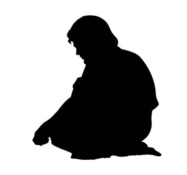 Zavallı kırsal kesimdeki beyaz Asya bornozu giysisi giysisi aşağı bakıyor. Üzücü üzgün Yahudi koltuğu sokağı. Bekle. Allah çok umut versin. Geçmiş yaştan kalma İslami Arap el çizimi.