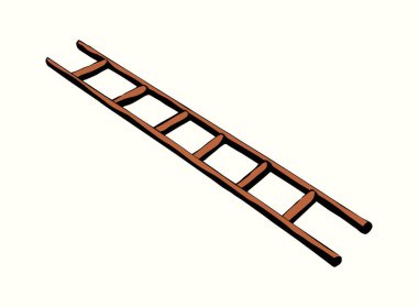 Taslak siyah mürekkep kalem el çizilmiş büyük, uzun, uzun, yenileme işçisi başlat Umut seviyesi çıkış nesnesi set tasarım retro sanat karalama tarzı ulaşır. Dikey ön görünüm basit duvar yazı arkaplanı