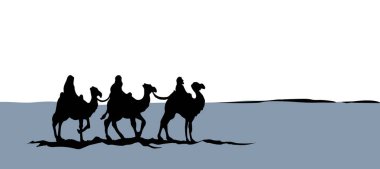 Eski yahudi inanışı bilge adam kral magi gidiyor kutsal oğul doğum çocuk İsa altın hediye retro grafik sanat neşeli Xmas yerli hatta hikaye sahnesi siyah el İsrail inanç kartı metin alanı çizdi