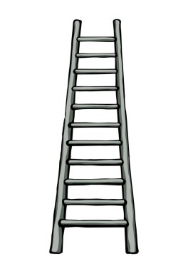 Taslak siyah mürekkep kalem el çizilmiş büyük, uzun, uzun, yenileme işçisi başlat Umut seviyesi çıkış nesnesi set tasarım retro sanat karalama tarzı ulaşır. Dikey ön görünüm basit duvar yazı arkaplanı