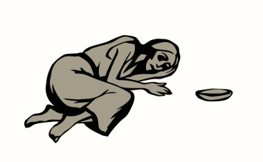 Kara El, kirli İncil 'i kenar mahallede çekti. Savaş zamanı, uyuşturucu bağımlısı çocuk dua çığlığı. Sefalet, yorgun rüya, umut, hüzünlü keder, insan, Tanrı 'dan yardım iste, su, yemek, acı, hastalık, İncil sanatı.