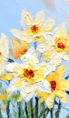 Parlak modern gouache boya pastel eskiz desen görünümü. Canlı el çizimi akrilik botanik tomurcuk sapı bitki posası retro yaratıcı kağıt kanva fırça tebrik kartı tarzı. Turuncu renkli gri gökyüzü sahnesi