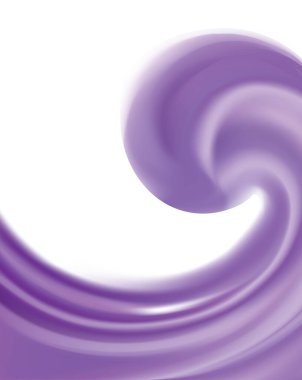 Parlak kıvrımlı, düz, bulanık dönen, dönen, karanlık metin alanı tasarımı. Sıvı yüzey sanat logosu simge çerçeve kenarlığı simgesi. İştah açıcı meyveli jöle lavanta rengi: çiğ, yabanmersini, erik