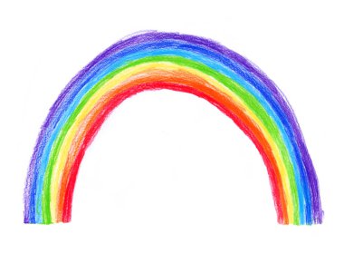 Vahşi tezahürat, parlak, çok renkli tebeşir çizgisi bahar günü yağmur, küçük bebek, beyaz kağıt cenneti. Basit pastel kalem boyası küçük eğlenceli sanatçı tasarım ikonu tebrik kartı dekor modern fantezi afiş resmi