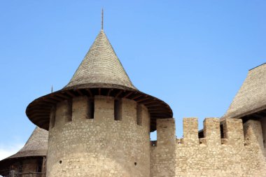 Ortaçağ Soroca, Moldova Cumhuriyeti kalede görünümünü. Fort 1499 Moldova Prens Stephen tarafından büyük inşa. 2015 yılında yenilenmiştir