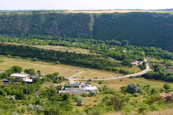 Vue Sur Vallée Entre Les Collines Parc Archéologique Vieille Orhei — Photo