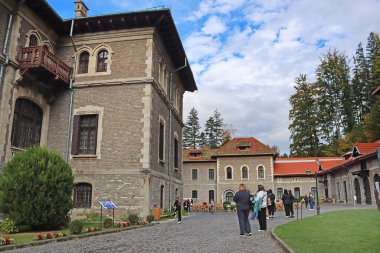 Busteni, Romanya - 13 Ekim 2023: Cantacuzino Şatosu