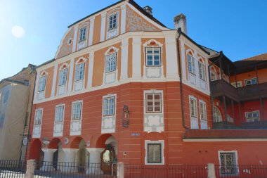 Sibiu, Romanya - 14 Ekim 2023: Lüksemburg Konağı