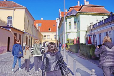 Sibiu, Romanya - 14 Ekim 2023: Arhivelor Caddesi