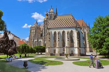 Kosice, Slovakya - 26 Mayıs 2024: St. Elizabeth Katedrali