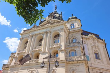 Kosice Eski Kasabasındaki Devlet Opera Tiyatrosu Hlavna veya Ana Meydan, Kosice, Slovakya