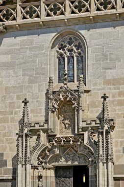 Slovakya 'nın Kosice kentindeki St. Elizabeth Katedrali' nin detayları