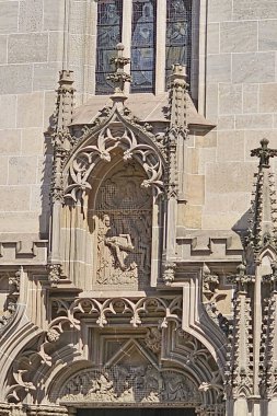 Slovakya 'nın Kosice kentindeki St. Elizabeth Katedrali' nin detayları