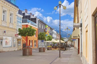 Poprad, Slovakya - 25 Mayıs 2024: 1 Mayıs Caddesi