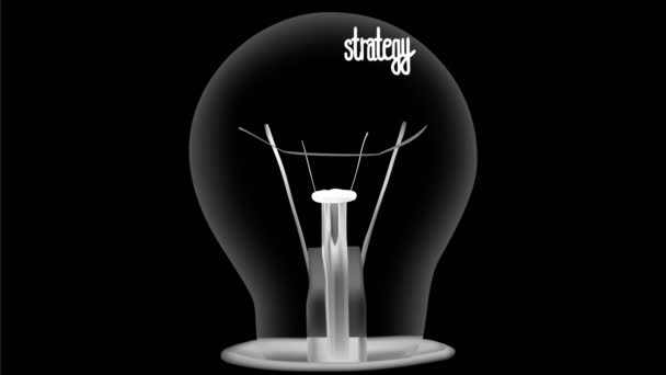 Lamp Gaat Van Donker Naar Licht Met Reclame Concept Gerelateerde — Stockvideo