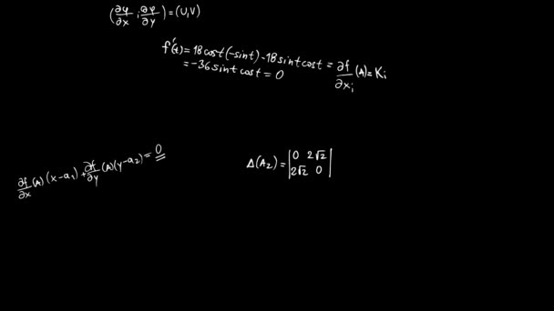 Quadro Negro Com Giz Escrito Fórmula Matemática Equação Gráfico Vídeo — Vídeo de Stock
