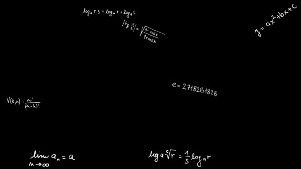 Tafel Mit Kreidegeschriebener Mathematischer Formel Gleichung Und Graphik Hochwertige Videos — Stockvideo