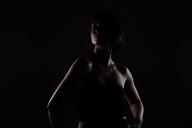 Karanlık taraf, kısa saçlı bir kadının güzel portresini aydınlattı.