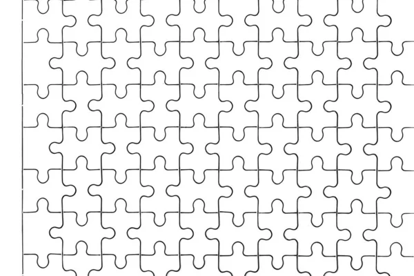 Puzzel Achterkant Witte Stukken Vlekkeloze Patroon Vormen — Stockfoto