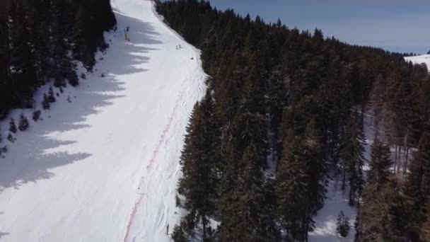 Piste Esqui Preparado Estância Inverno Montanha — Vídeo de Stock