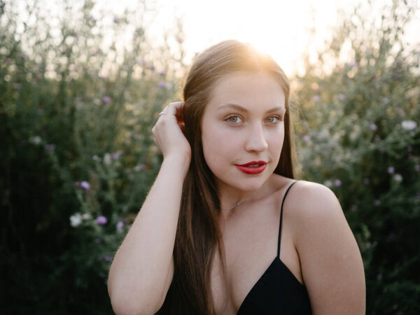 Carefree Tnen Girl Having Fun Outdoor Royalty Free Stock Photos