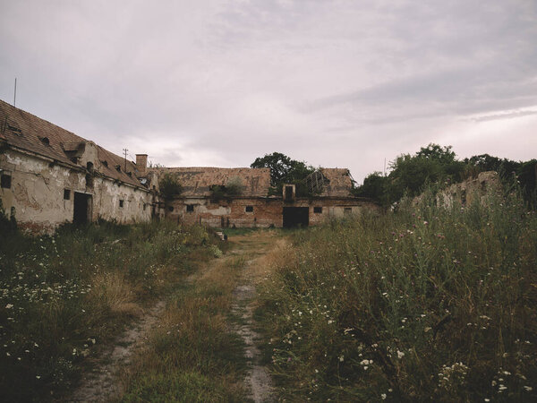 Abandoned Old Building Middle Nowhere Stock Photo