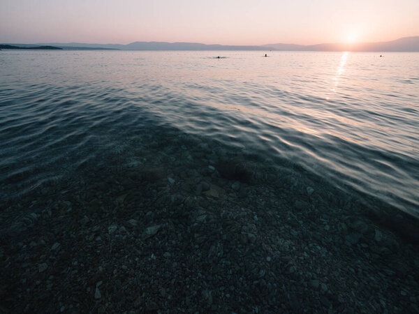 Sunset Water Colorful Seascape Royalty Free Stock Photos
