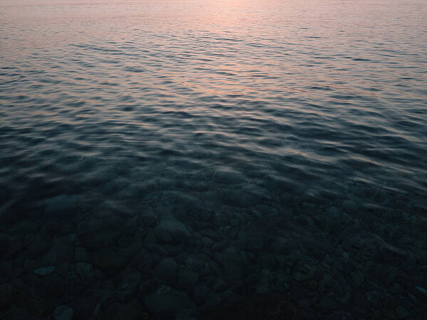 Sunset Water Colorful Seascape Stock Image