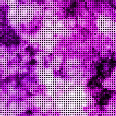 Soyut renkli polka puantiyeli kadının yüz yapısı. (ai eps10 şeffaflık etkisi ile))