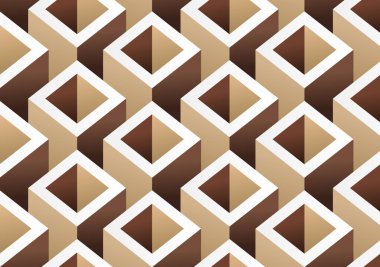 soyut kahverengi küp şekli arkaplanı