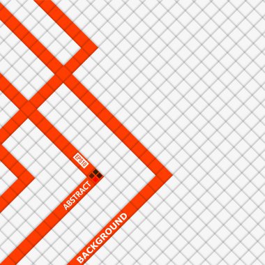 Kırmızı ok arka planına sahip soyut beyaz denetim 