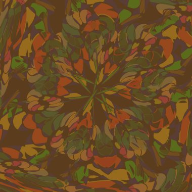 Renkli yapraklı pürüzsüz desen